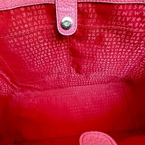 Kate Spade New York Authentic Francisca Large Tote Bag Pink Flamingo Leather - Picture 8 of 11